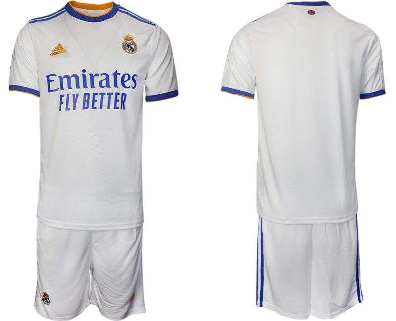 Men 2021-2022 Club Real Madrid home white blank Soccer Jerseys->real madrid jersey->Soccer Club Jersey
